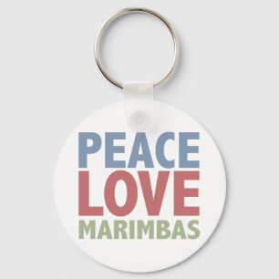 Peace Love Marimbas Keychain