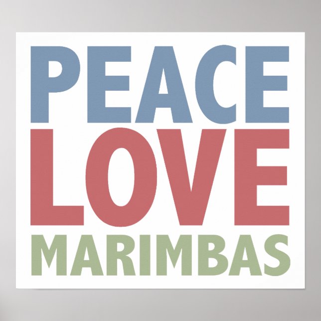 Peace Love Marimbas Poster (Front)