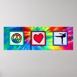 Peace, Love, Martial Arts Poster