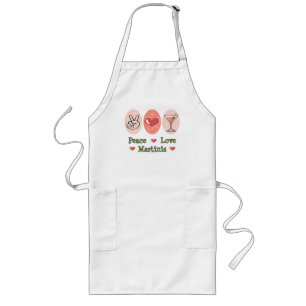 Peace Love Martini Apron