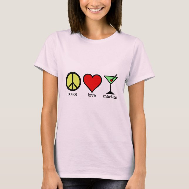 Peace, Love & Martini's - Long Sleeve Tee (Front)