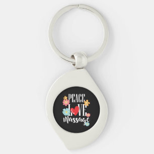 Peace Love Massage Keychain