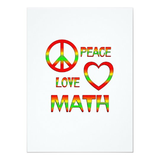 Peace Love Math Card