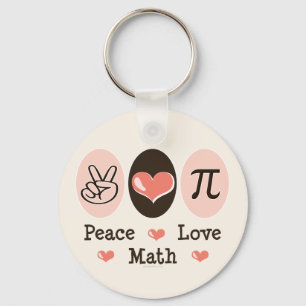 Peace Love Math Key Chain