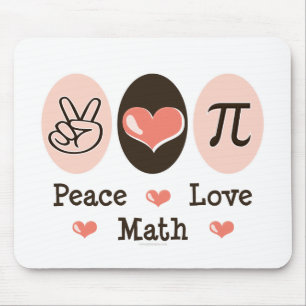 Peace Love Math Mousepad