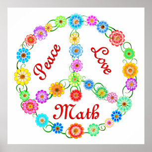 Peace Love Math Poster