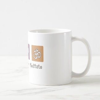 Peace Love Meditate Coffee Mug