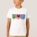 Peace Love Meerkats Kids T-Shirt<br><div class="desc">A peace sign,  heart,  and a cute meerkat. I love cool Peace Love Meerkats kids t-shirt.</div>