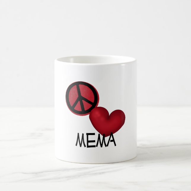 Peace Love Mema Coffee Mug (Center)