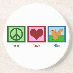 Peace Love Mice Coaster