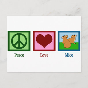 Peace Love Mice Postcard