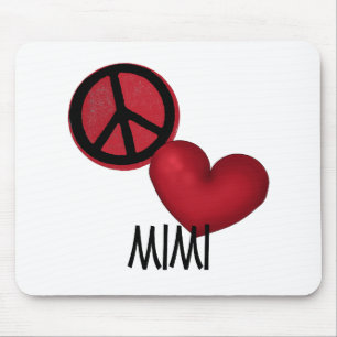 Peace Love Mimi Mouse Pad