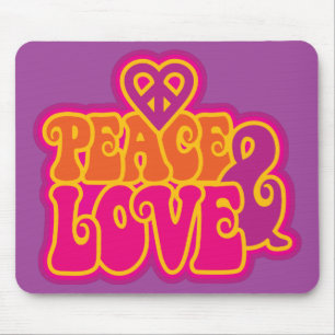 Peace & Love Mouse Pad