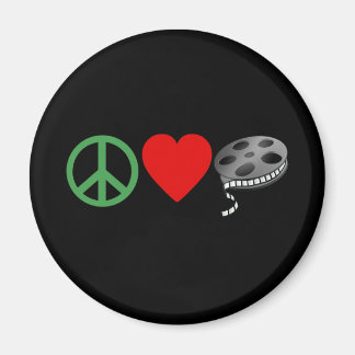 Peace Love Movies Magnet