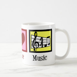Peace Love Music Coffee Mug