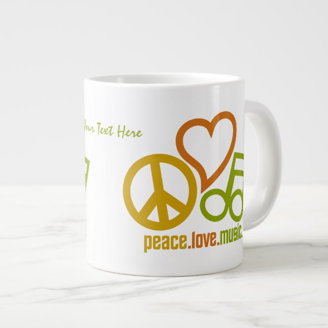 Peace Love Music custom mugs (Front Right)