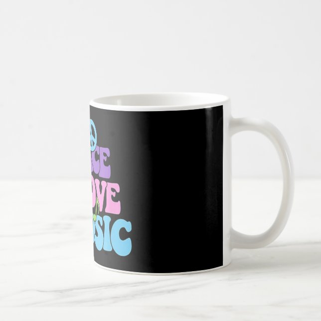 Peace Love Music Gypsy Hippy Coffee Mug (Right)