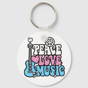 Peace-Love-Music Keychain