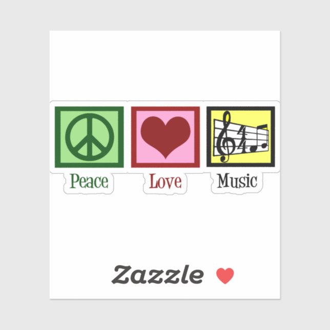 Peace Love Music Laptop (Sheet)