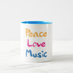 Peace Love Music  Mug