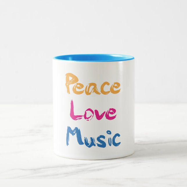 Peace Love Music  Mug (Center)