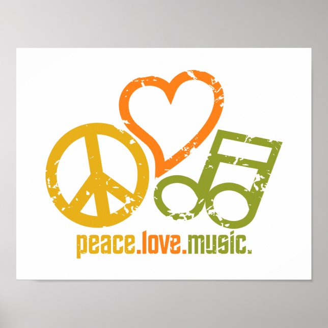 Peace Love Music poster (Front)