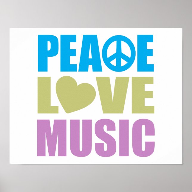 Peace Love Music Poster (Front)