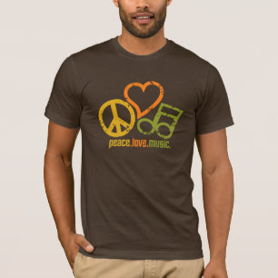 Peace Love Music shirt - choose style & colour