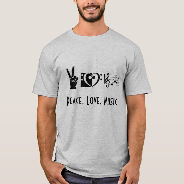 Peace, Love, Music T-Shirt (Front)