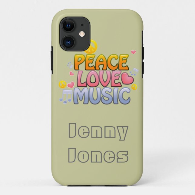 Peace love musis case (Back)
