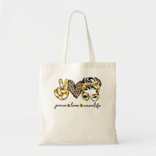 Peace Love Nana Life Mother Life Tote Bag