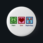 Peace Love Nephrology Cute Nephrologist 2 Inch Round Button<br><div class="desc">A beautiful nephrologist gift for a kidney specialist. Peace Love Nephrology design for your favourite doctor or nurse featuring a peace sign,  heart,  and kidneys.</div>