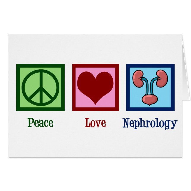 Peace Love Nephrology Office Carte de vacances (Devant horizontal)