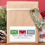 Peace Love Neurology Custom Neurologist Sticker<br><div class="desc">Peace Love Neurology holiday gift stickers for a neurologist who specializes in brain disorders and neuroscience. A cool custom neurosurgeon or neurology nurse Christmas gift sticker.</div>