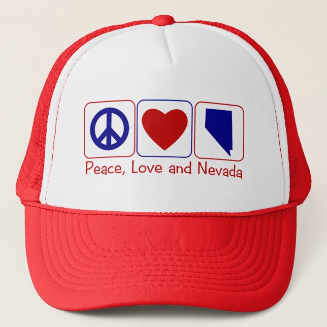Peace Love Nevada Trucker Hat (Front)