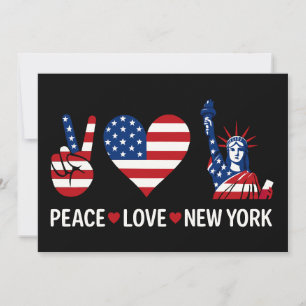 Peace Love New York Invitation