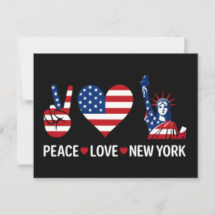 Peace Love New York Postcard