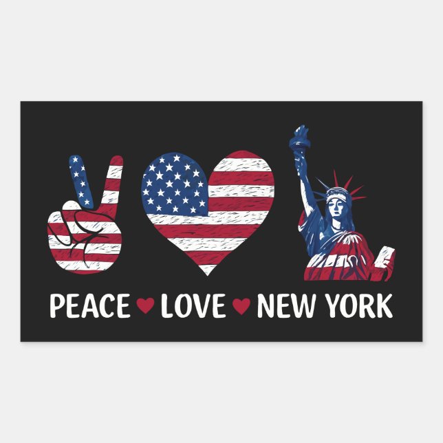 Peace Love New York Sticker (Front)