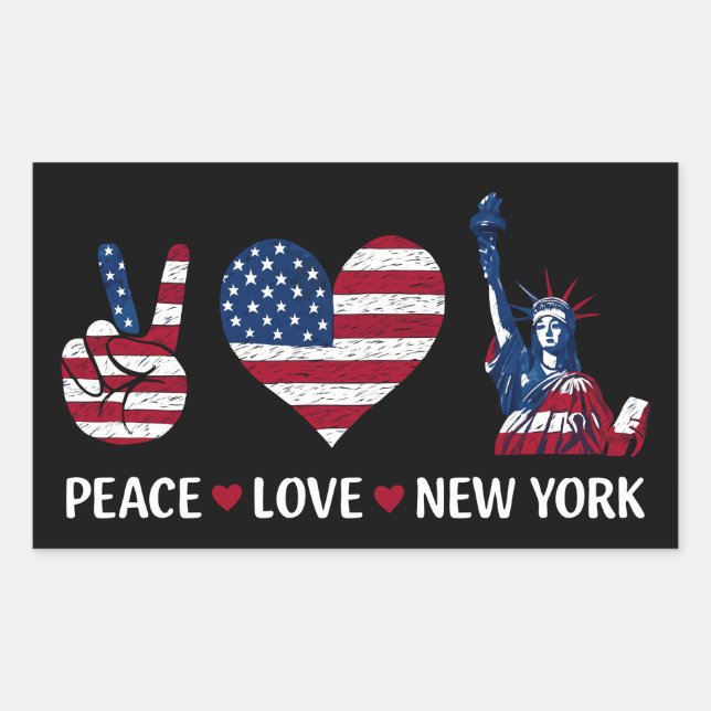 Peace Love New York Sticker (Front)