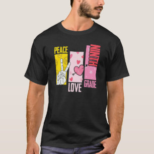 Peace Love Ninth Grade 1st School Day Team 9th Gra T-Shirt