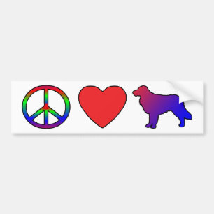 Peace Love Nova Scotia Duck Tolling Retrievers Bumper Sticker