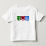 Peace Love Numbers Toddler T-shirt<br><div class="desc">I love counting. 1,  2,  3... Math is my favourite thing.</div>