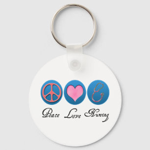 Peace Love Nursing Keychain