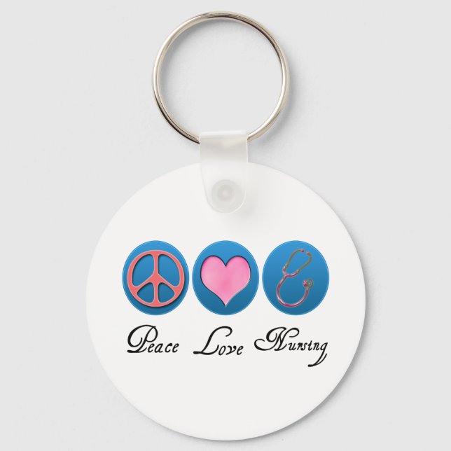 Peace Love Nursing Keychain (Front)
