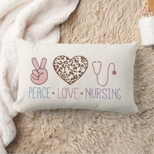 Peace Love Nursing Throw Pillow