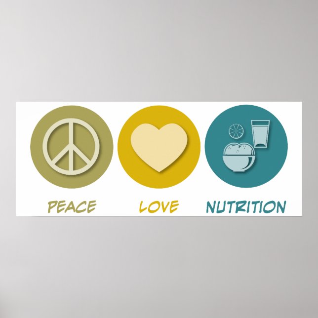 Peace Love Nutrition Poster (Front)