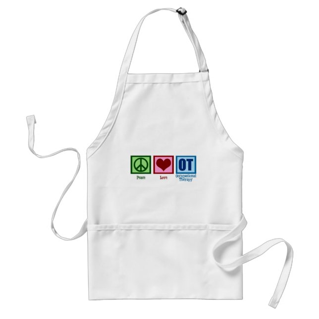 Peace Love Occupational Therapy Standard Apron (Front)