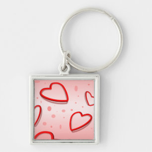 Peace Love Office Party Thanks Pattern Colourful Keychain