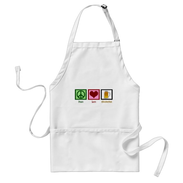 Peace Love Oktoberfest Standard Apron (Front)