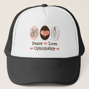 Peace Love Optometry Optometrist Hat